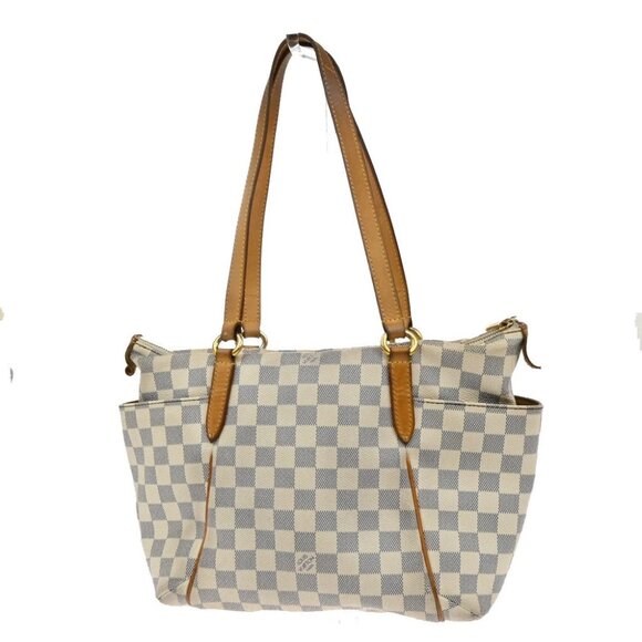 LOUIS VUITTON Totally PM Shoulder Bag Damier Azur Leather White N51261 84KB328 - Picture 1 of 14